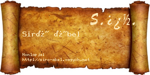 Siró Ábel névjegykártya