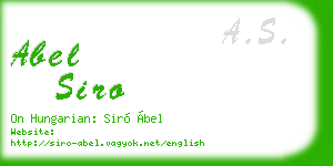 abel siro business card